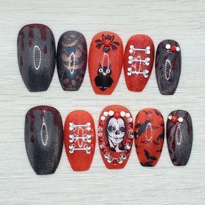 Sale! Short Ballerina Halloween Press on Nails